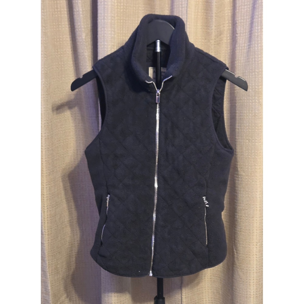 Abercrombie & Fitch Quilted Zip-Up Vest Womens Size XS‎ Black